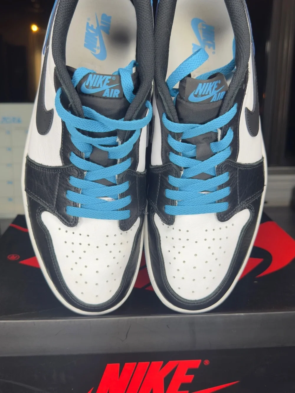 Nike Air Jordan 1 Low “Powder Blue”- White/Black/University Blue